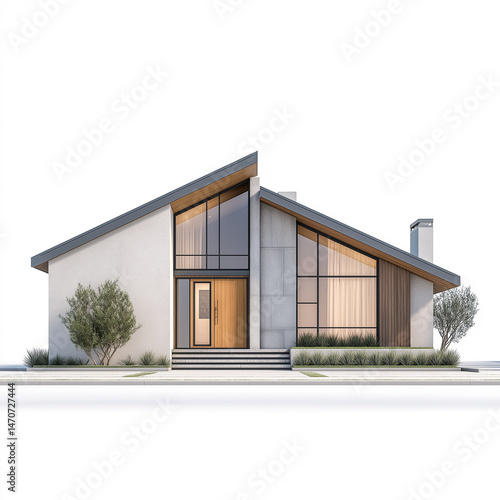 House front-facing orthographic view