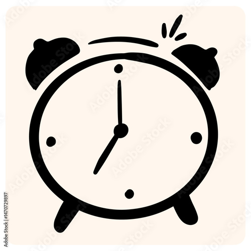 Alarm Clock Sketch Illustration-01