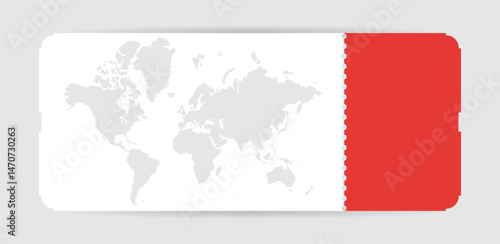 Airplane ticket concept. Boarding pass ticket template. Airline boarding pass template with copy space. Vector illustration isolated