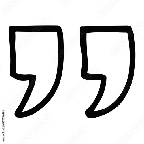 hand drawn quotation mark