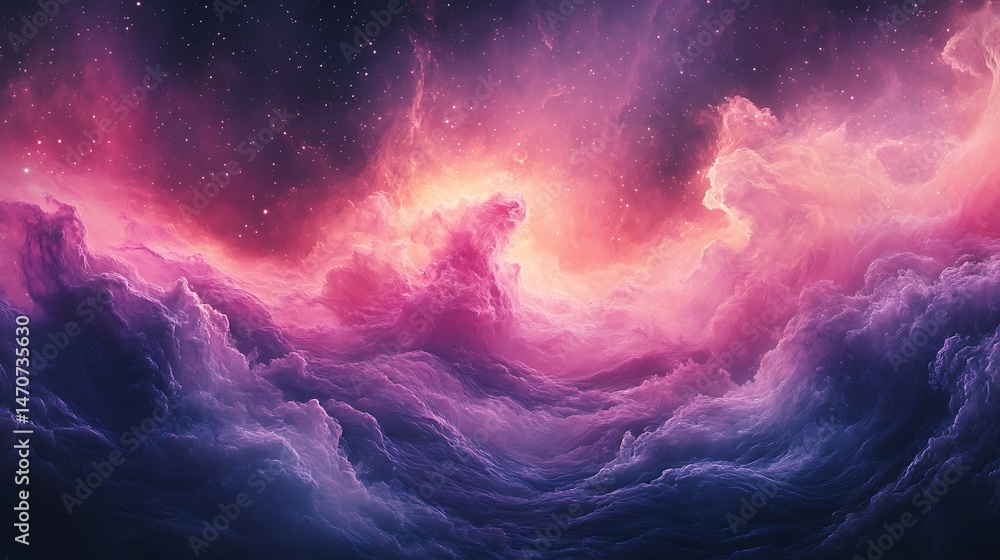 Obraz premium Starry sky with dreamy cosmic clouds high resolution hd background