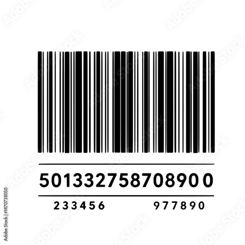 High-Contrast Black and White Barcode Flat Lay