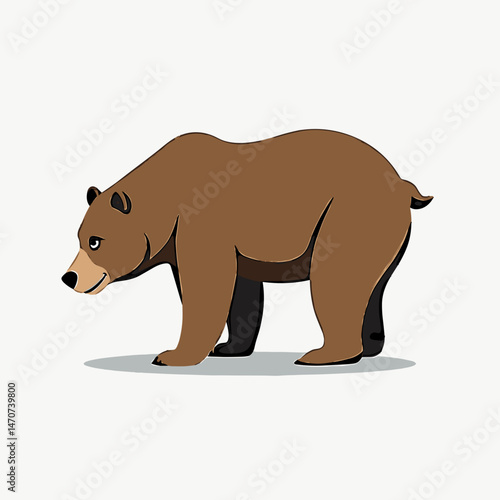 brown bear illustration with white background