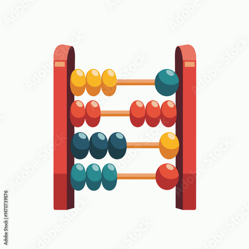colorful abacus with red, yellow, green, blue beads
