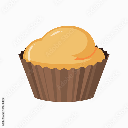 yellow cream cheesecake in brown cupcake wrapper