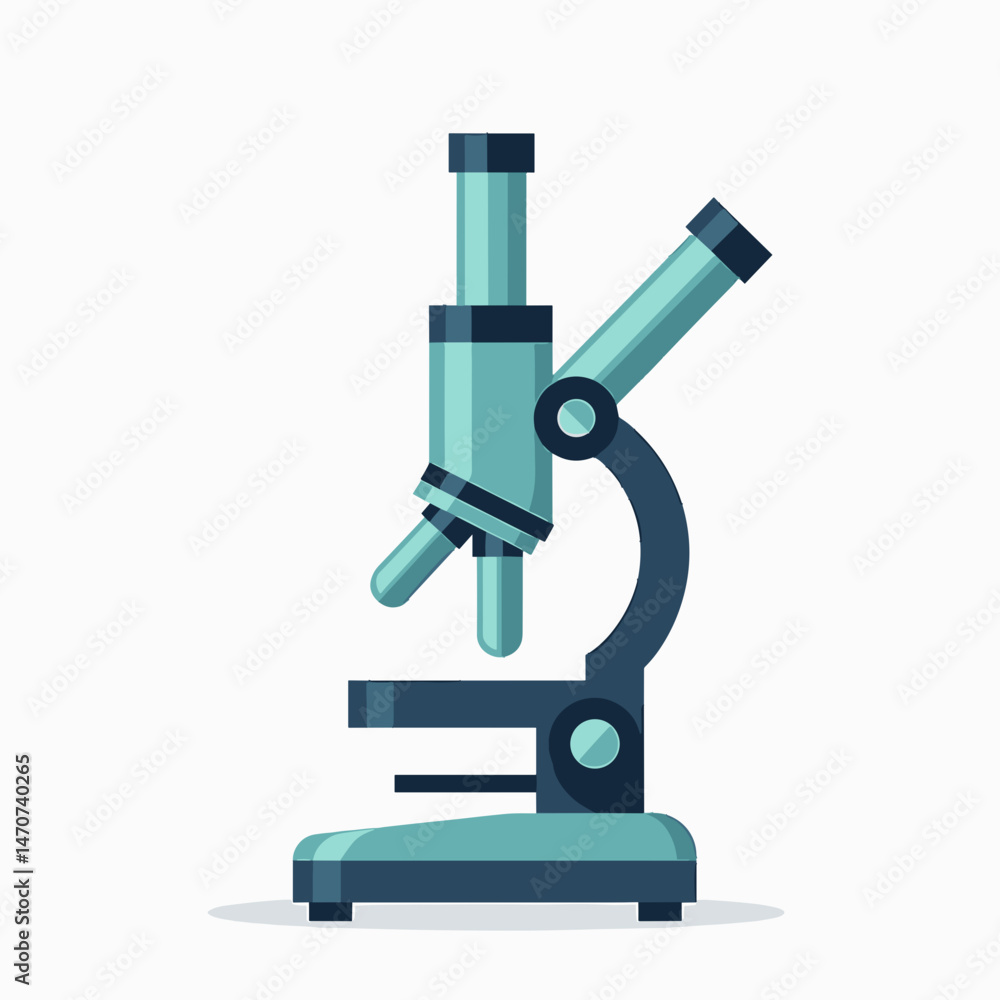 microscopic analysis of biological samples with colorful illustration