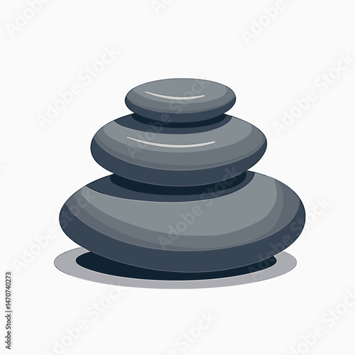 stack of gray stones with shadow