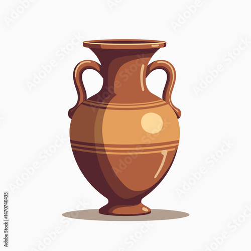 ancient greek vase illustration with brown and tan colors