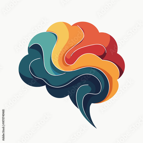 vibrant colorful brain illustration