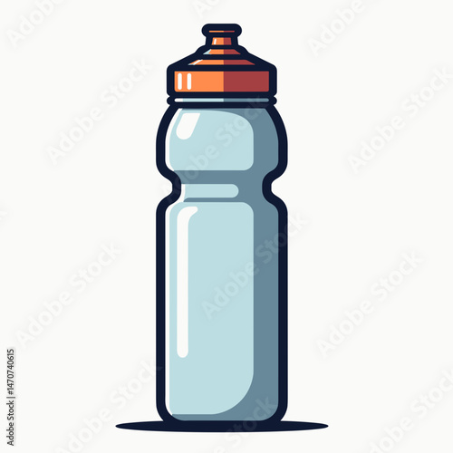 baby bottle illustration with blue cap