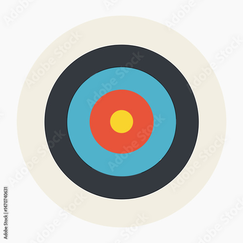 colorful target bullseye dartboard game artwork