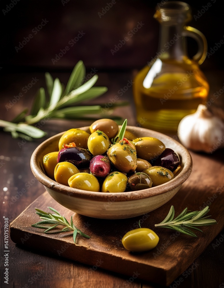 Italienische Olivenvariation mit Kräutern Italienische Olivenvariation mit Kräutern