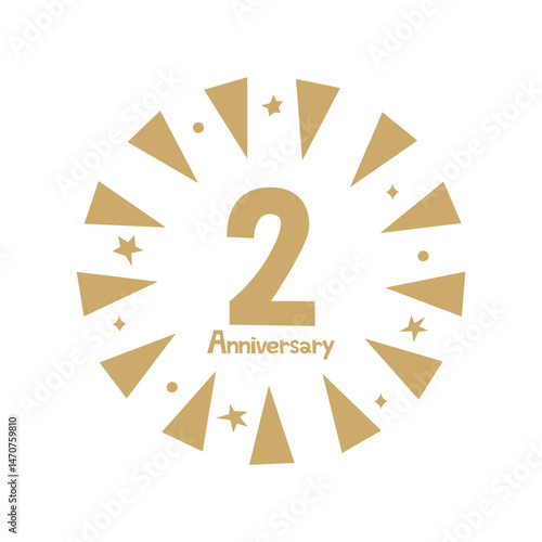 2周年記念イラスト素材