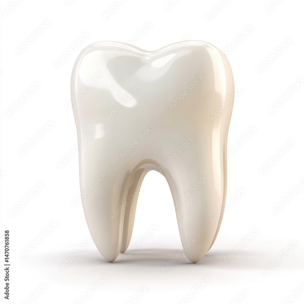 Healthy, glossy tooth against a plain background. Healthy, glossy tooth against a plain background.