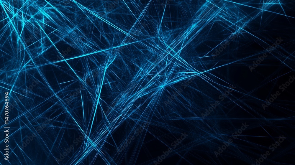 Abstract blue fractal lines dark background digital art design texture web image cyber light vivid Abstract blue fractal lines dark background digital art design texture web image cyber light vivid
