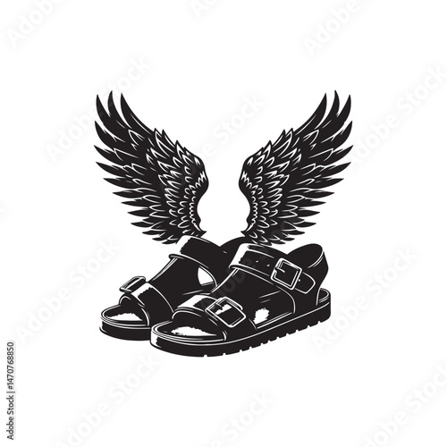 Hermes's Winged Sandals Vector (4).eps