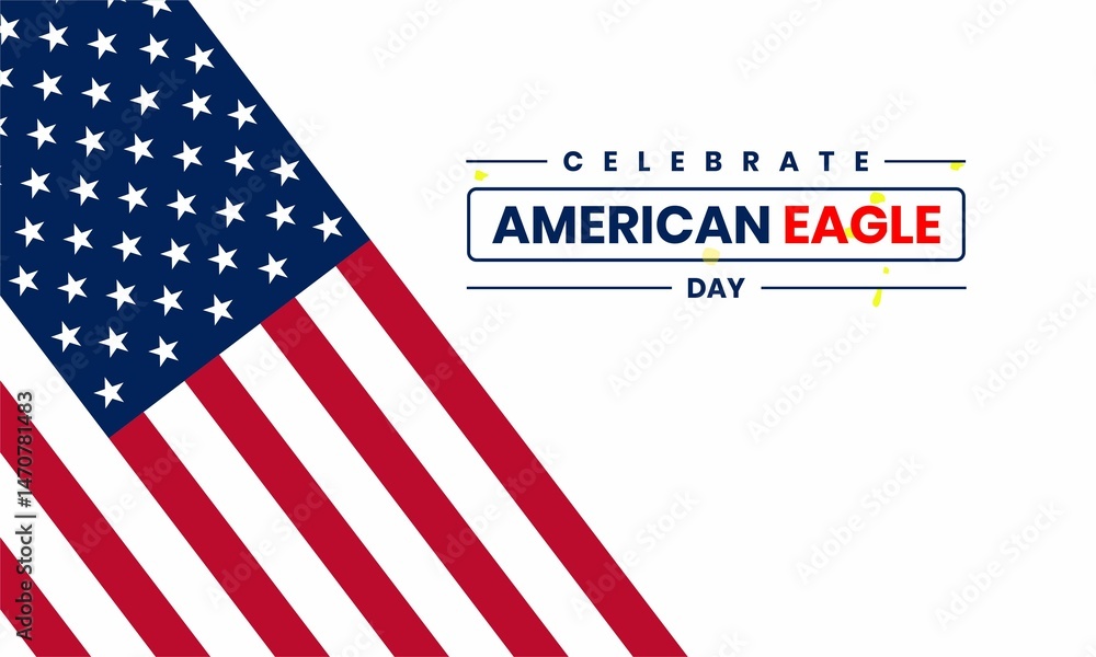 American Eagle Day design concept ,It's a day to commemorate the bald eagle , vektor ilustration American Eagle Day design concept ,It's a day to commemorate the bald eagle , vektor ilustration