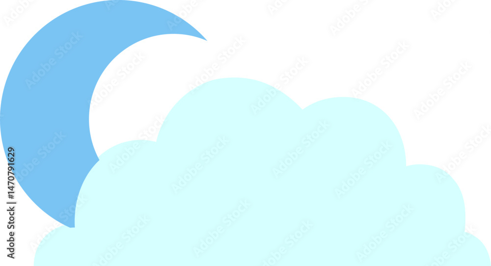 cloud and moon icon cloud and moon icon