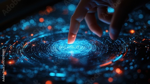 Digital Interaction with Abstract Technology and Cosmic Patterns