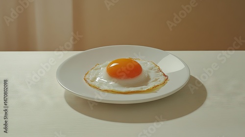 Wallpaper Mural Close-up of a perfectly cooked fried egg on a plate. Torontodigital.ca