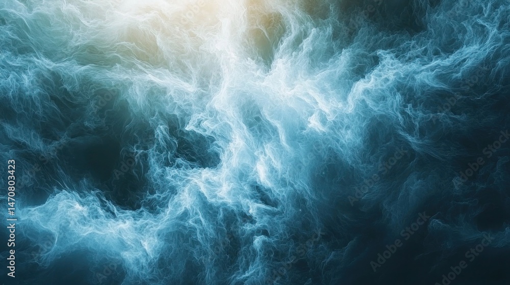 Obraz premium Dramatic Turbulent Ocean Waves and Ethereal Water Textures