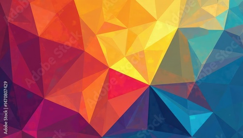 Abstract geometric shapes in vibrant colors form a repeating pattern Perfect for backgrounds, website design, and more , artwork, geometric shapes