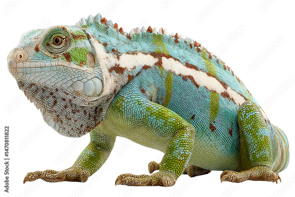 Obraz premium Stunning CloseUp of a Vibrant Chameleon