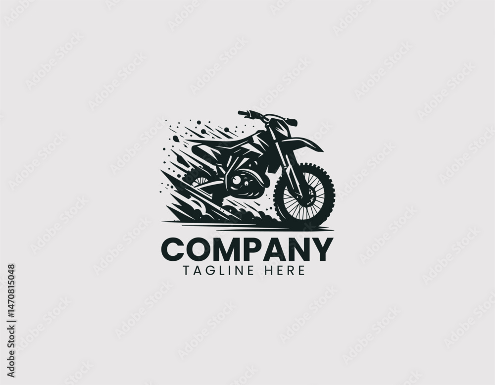 Powerful Trail Motorcycle Vector Logo Design, Strong Off-Road Motorcycle Vector Logo Powerful Trail Motorcycle Vector Logo Design, Strong Off-Road Motorcycle Vector Logo