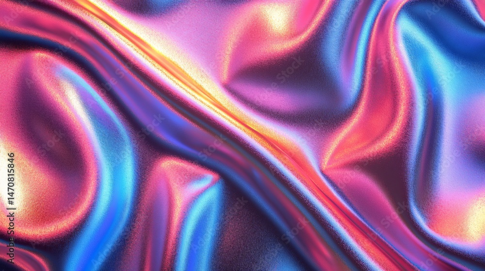 Fototapeta premium wrinkled spectrum holographic metallic Photography background