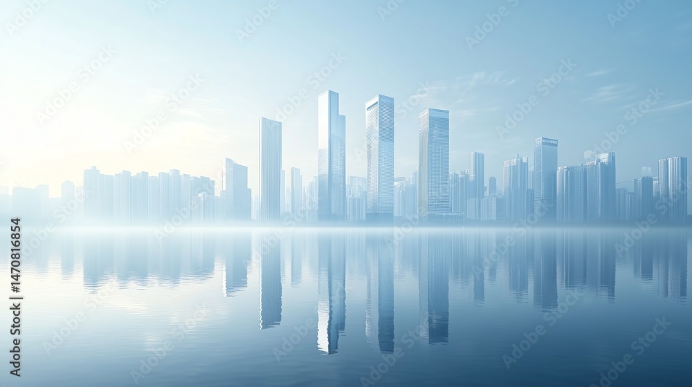 Fototapeta premium Suzhou City Skyline with Modern Buildings in Minimalist Architecture
