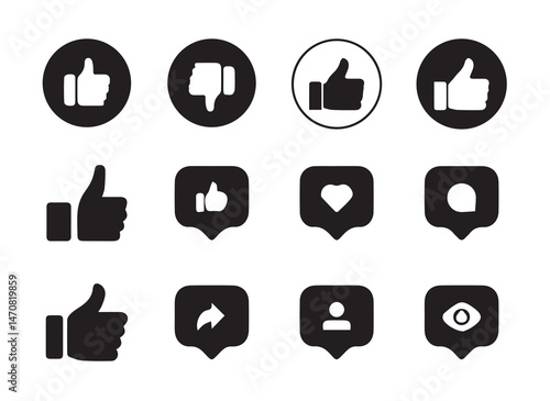 Repost, heart, like,user social media icon.Social media notification vector icon set. Like icon button , thumb up icon.share icon button. vector illustration eps 10.
