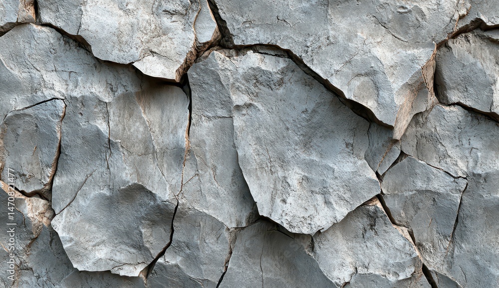 Cracked Gray Stone Surface Cracked Gray Stone Surface