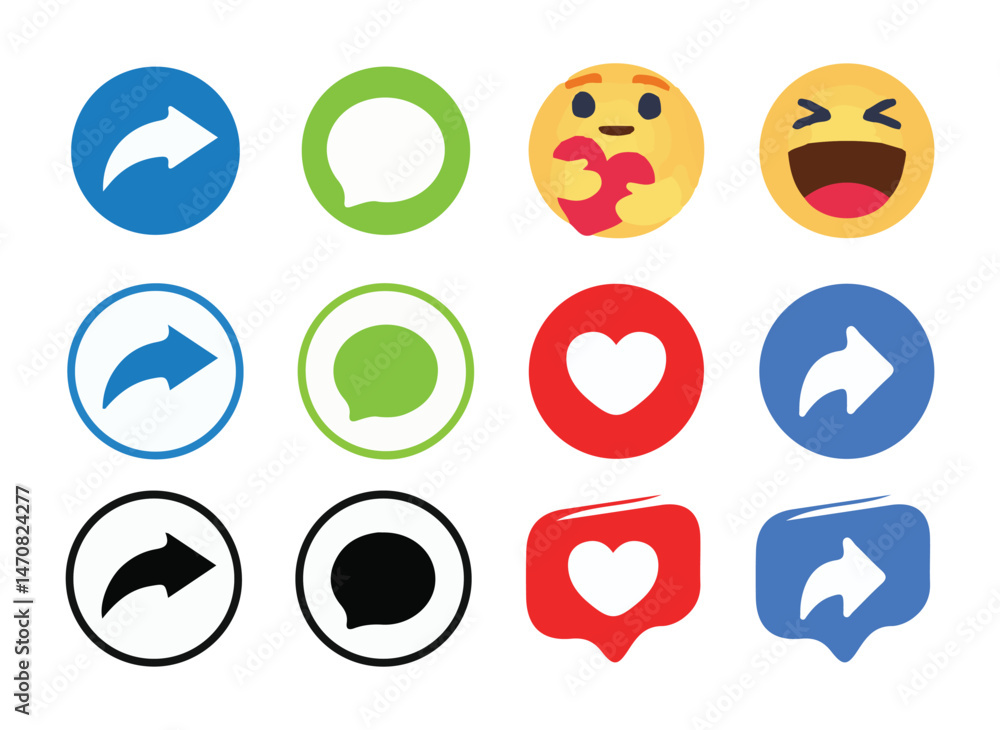 Thumbs up, like or heart, comment, share and follow, collection Button notification for social media.Repost, heart, like social icon. vector illustration eps 10. Thumbs up, like or heart, comment, share and follow, collection Button notification for social media.Repost, heart, like social icon. vector illustration eps 10.