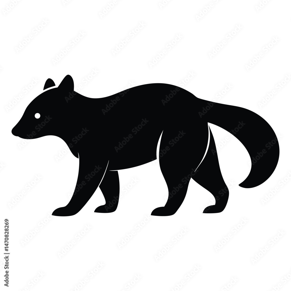 Obraz premium Binturong Vector Silhouette