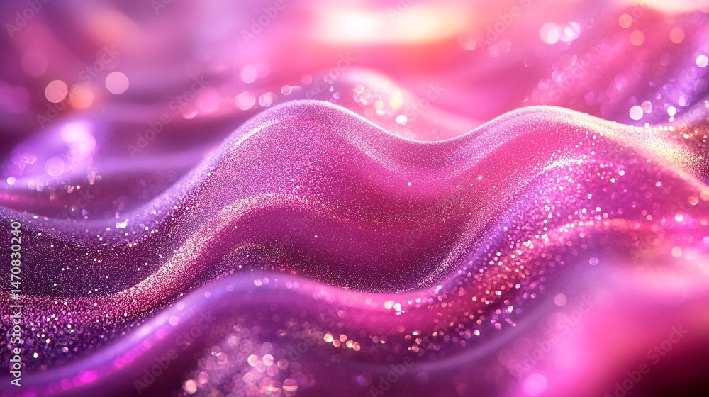 Obraz premium wavy pink shift holographic metallic Photography background