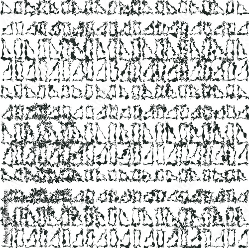 Noisy dense texture with distortions in the form of line shapes.