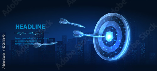 Target concept vector illustration. Business goal, marketing strategy, digital aim.