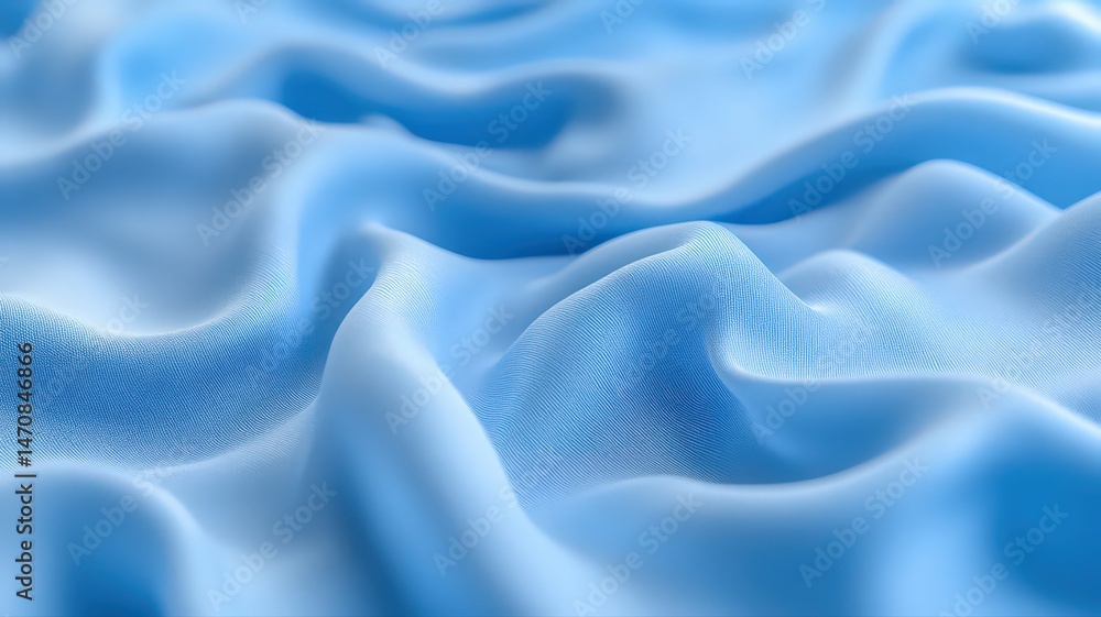 Fototapeta premium Light Blue Fabric With Abstract Pattern