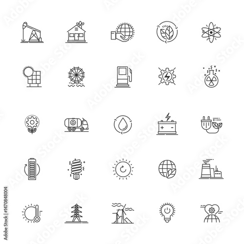 Energy icons depict sources technologies consequences