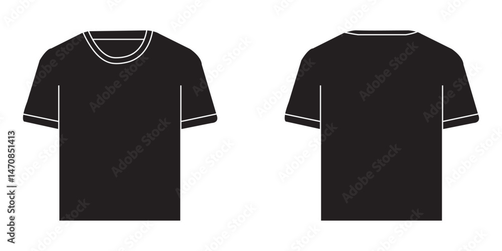 Naklejka premium T shirt vector icon set of collections. Clothing symbol. Normal and Jersey T-shirt.