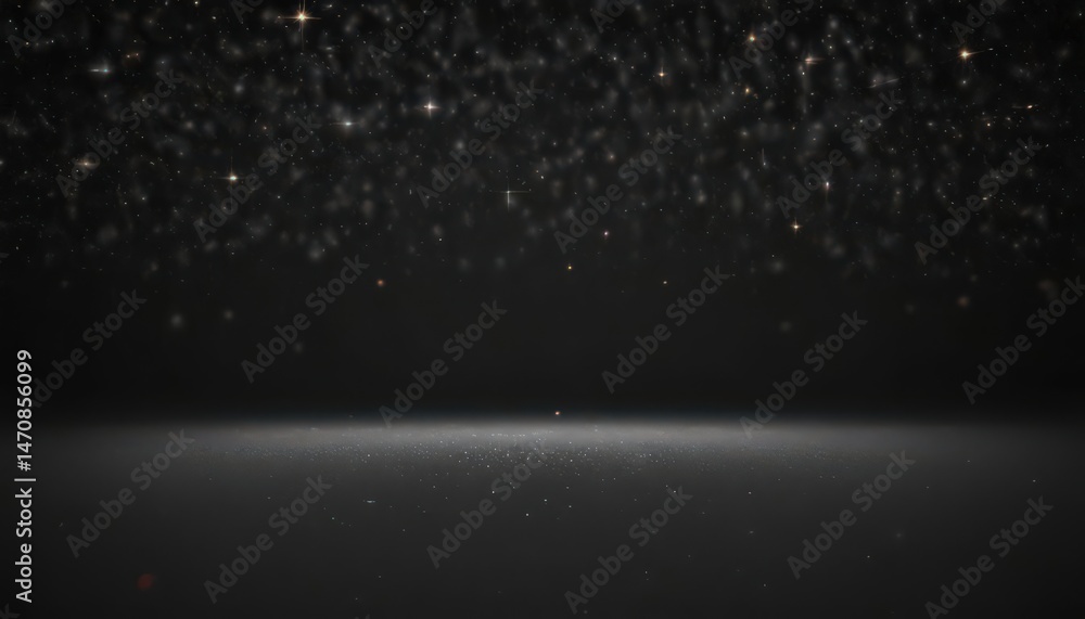 Obraz premium Infinite twinkling stars, deep black backdrop, celestial, astral