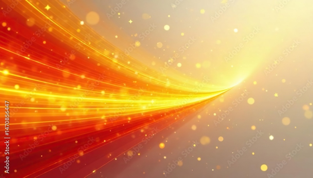 Obraz premium Abstract fiery orange and yellow vector streaks, dynamic movement, energy burst , fiery, heat, flame