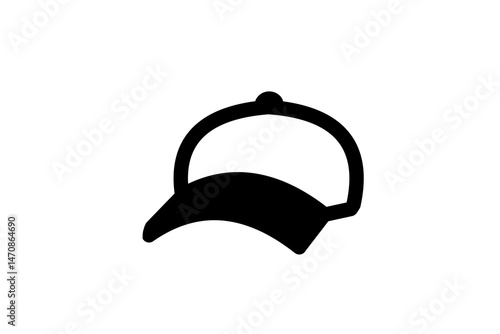 黒い帽子のアイコン（キャップ）