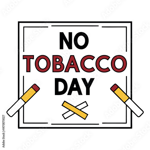  No tobacco day vector illustration.
