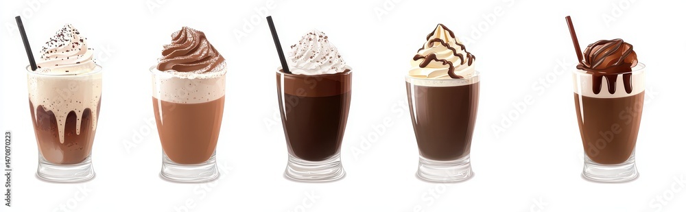 Assorted Chocolate Beverages Assorted Chocolate Beverages