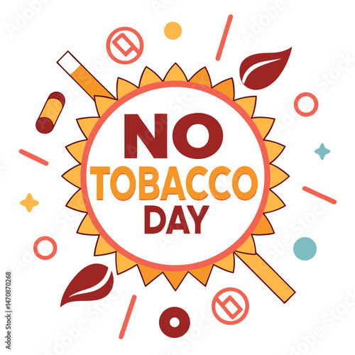  No tobacco day vector illustration.