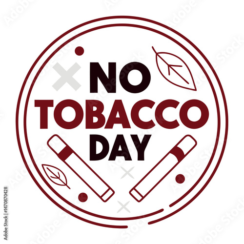  No tobacco day vector illustration.