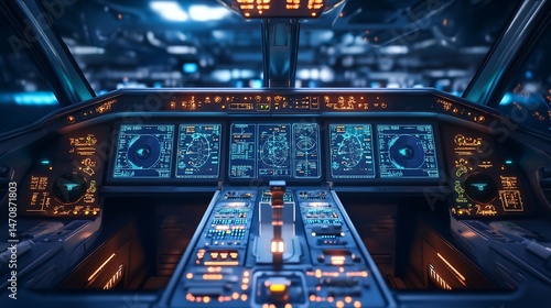 Advanced aircraft interior cockpit technology with holographic displays