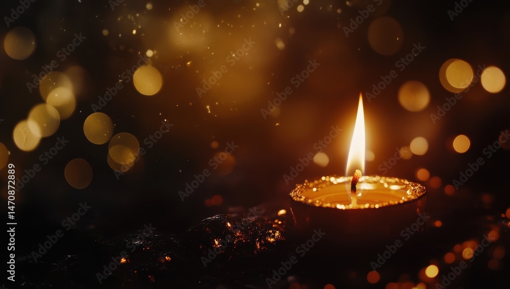 Warm candlelight in the dark Warm candlelight in the dark