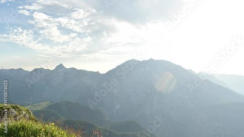 timelapse of clouds moving over Mt. Watzmann, Berchtesgaden national park, bavaria, germany